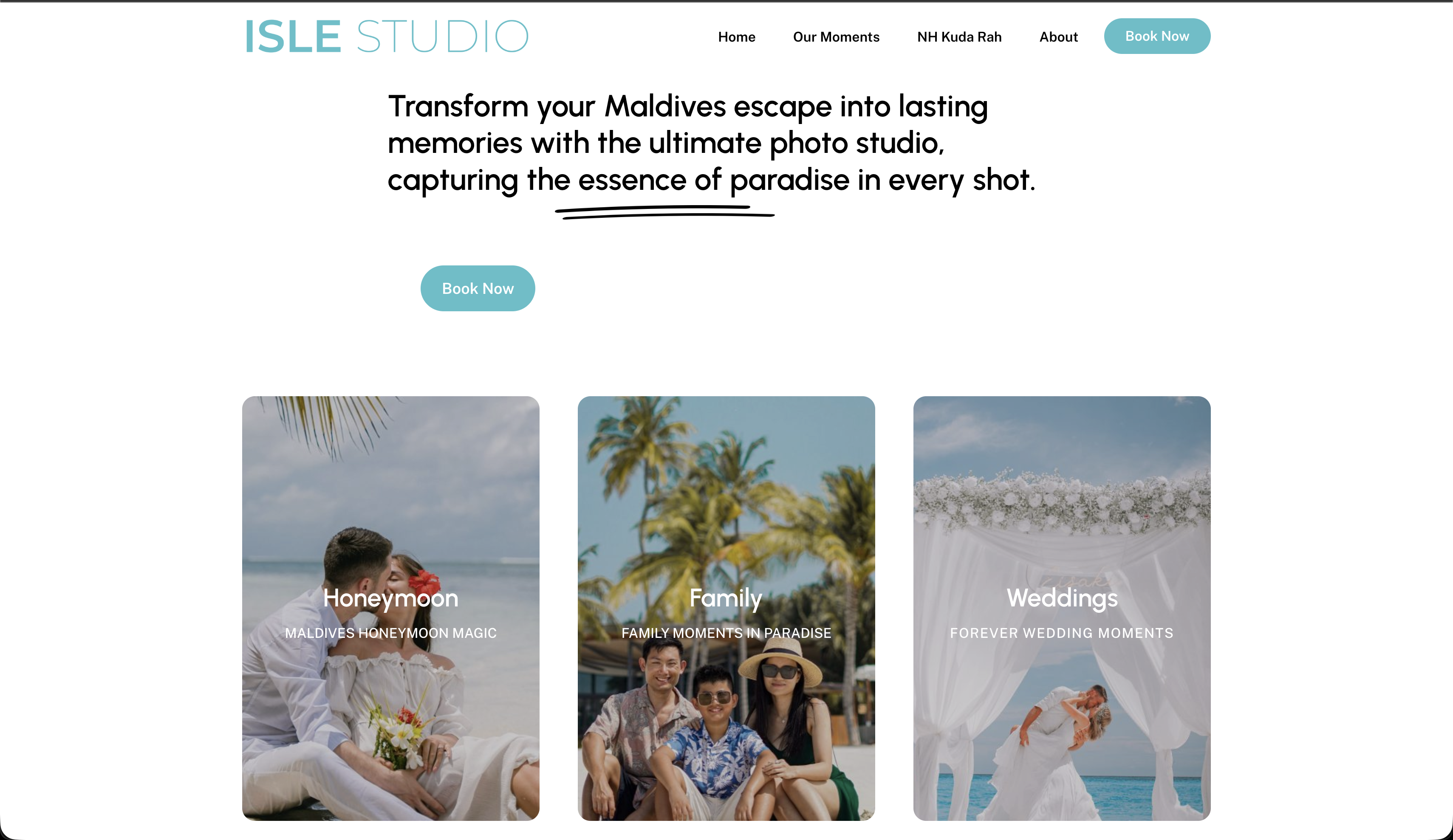 Isle Studio photography website